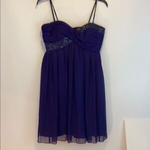 Maggie London Petites Purple Strapless Formal Prom Dress size 6P